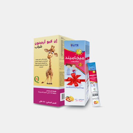 نمو صحي ان كيو ارجيتون شراب + ميجاميند اكياس